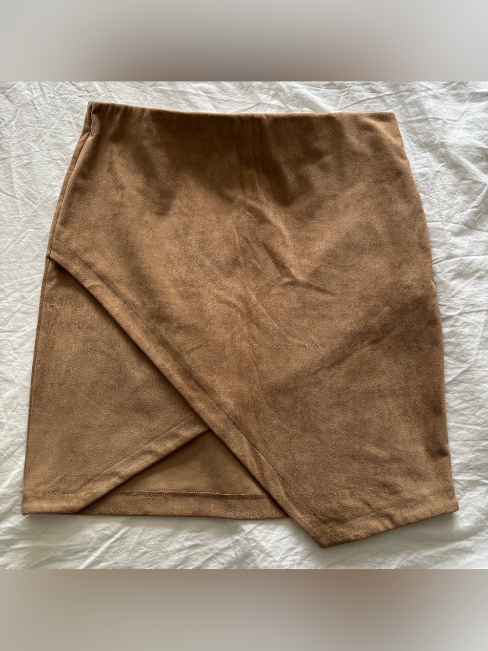 Streetwear Society Brown Wrap Mini Skirt